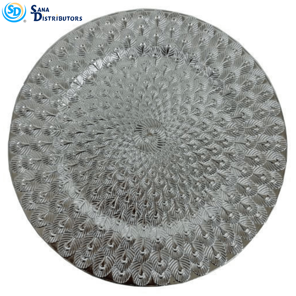 Plastic Plate Silver 13"