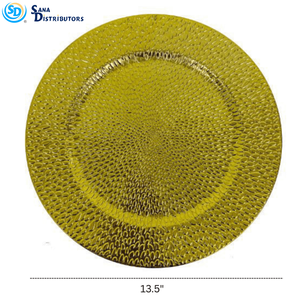 Plastic Plate Gold 13.5"
