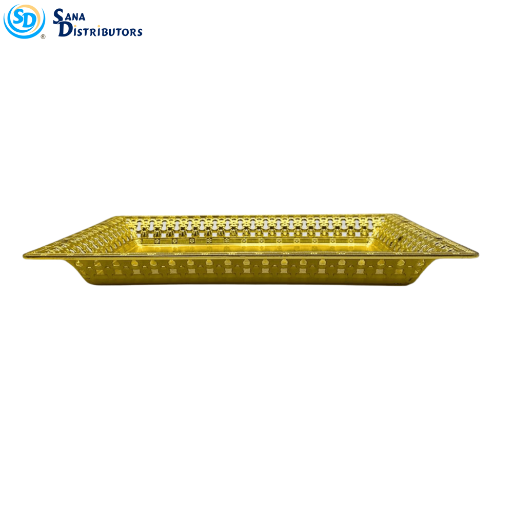 Gold Plastic Tray 10"x15"