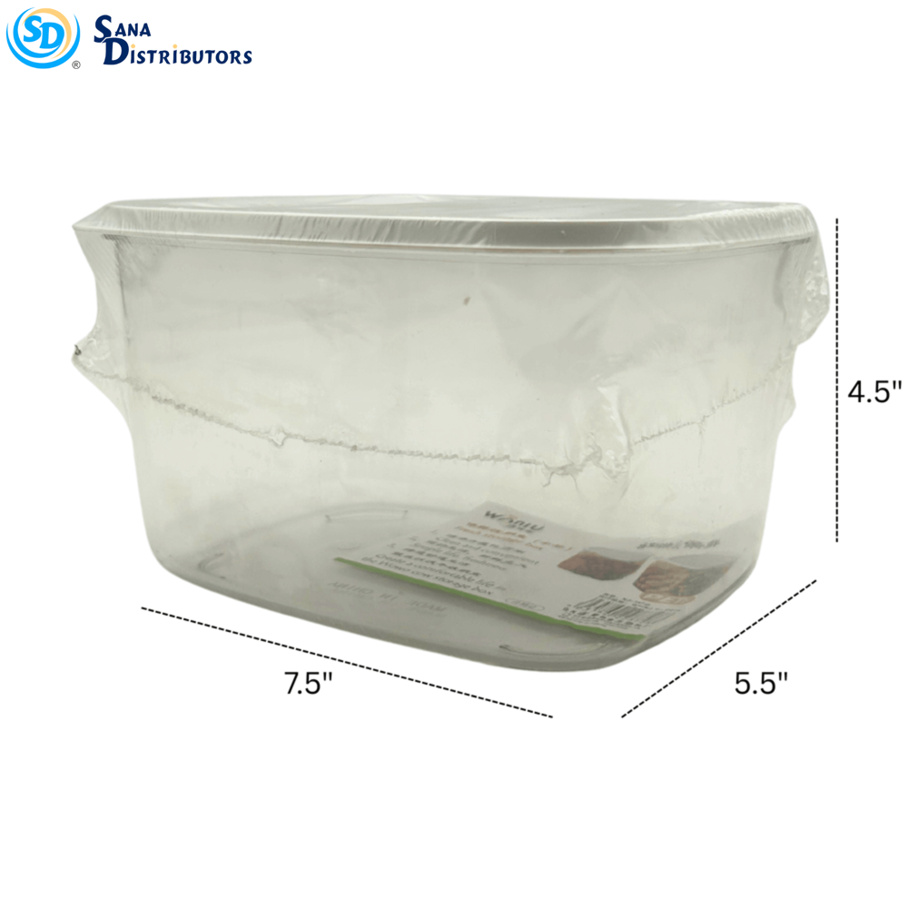 Plastic Storage Box - Medium (H - 4.5" x L - 7.5" x W - 5.5")