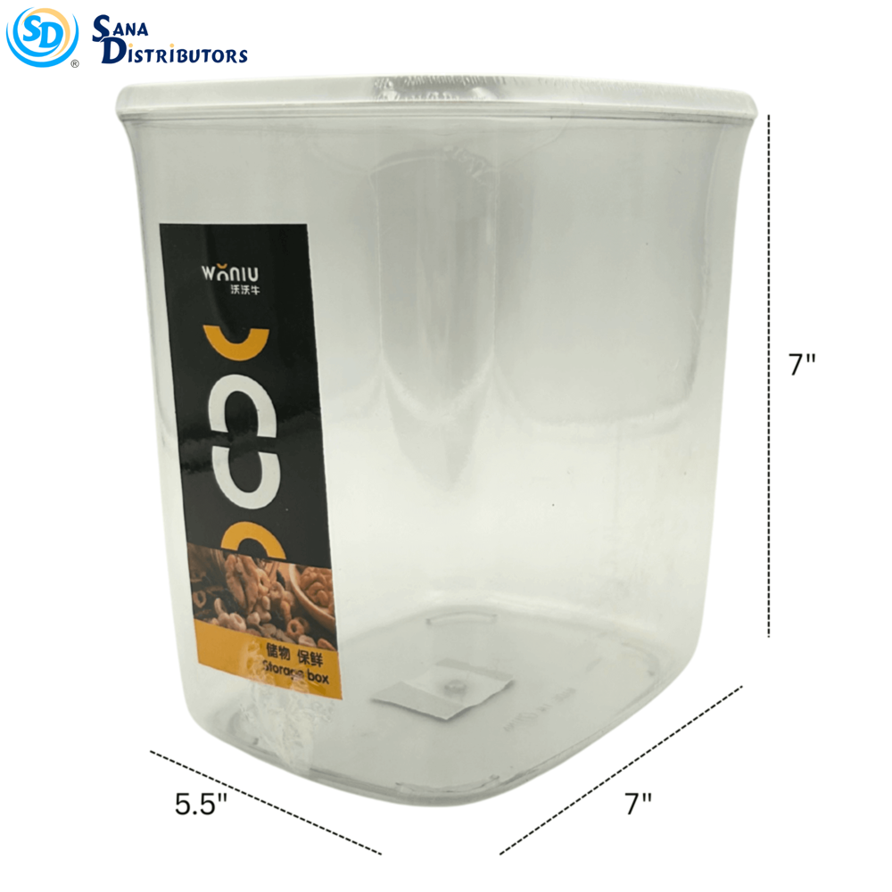 Plastic Storage Box - Large (H - 7" x L - 7" x W - 5.5")