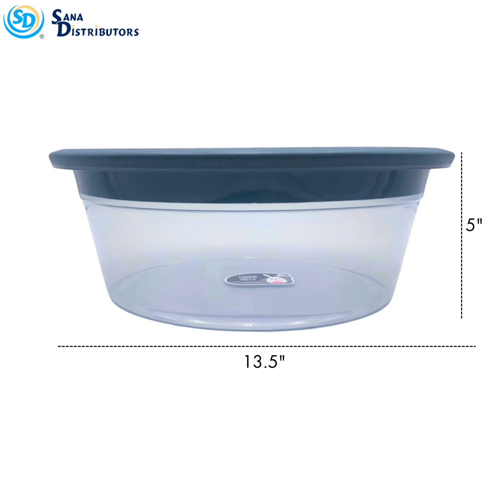 Plastic Basin Clear Medium 13.5" x 5"