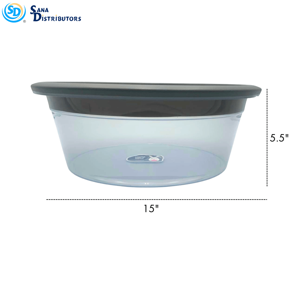 Plastic Basin Clear Large 15" x 5.5"