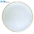 Plastic Plate Round Gold Design 14"