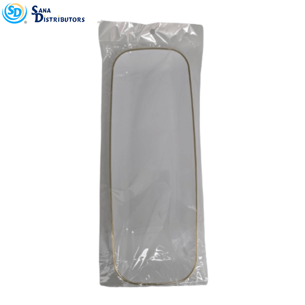 Plastic Plate Gold Boarder Design 6.5*17.5" 1pc