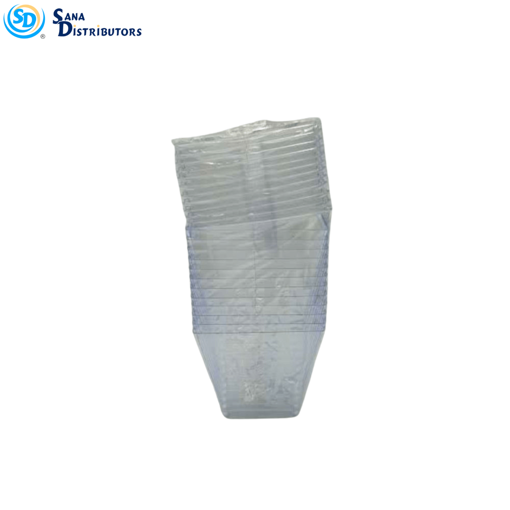 Plastic Cup Square Design 2 Oz 12pc
