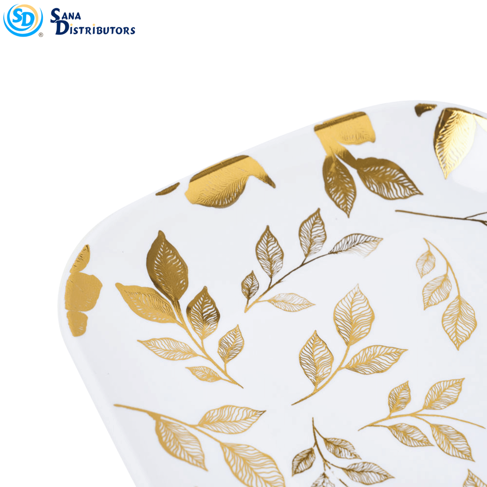 Plastic Plate 6.5"x17" Gold leaf-1pc