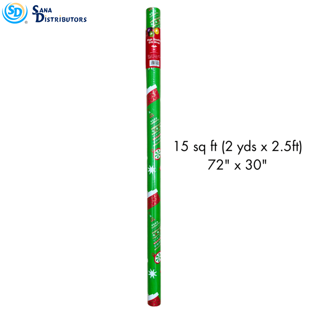 Christmas Gifting Paper [72" x 30"] - 4 Colours ($74.88 for 72pcs)