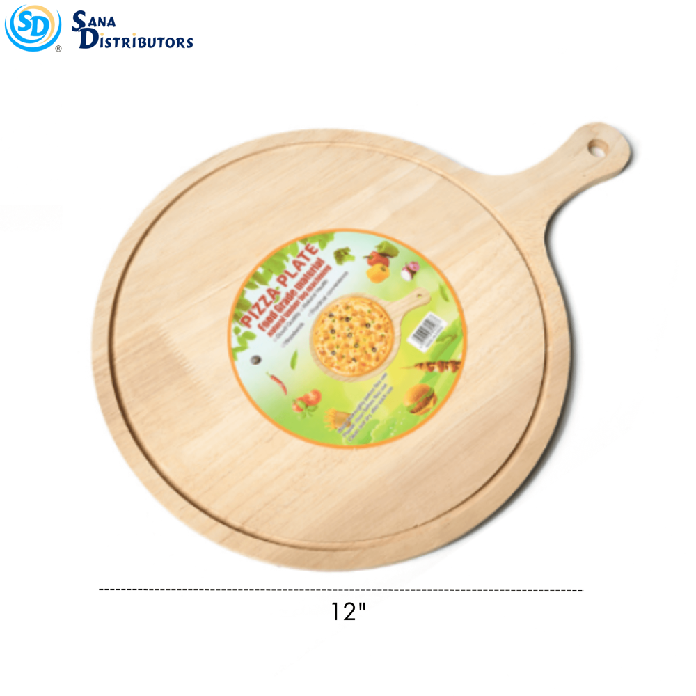 Pizza Plate Wooden [12" Dia]