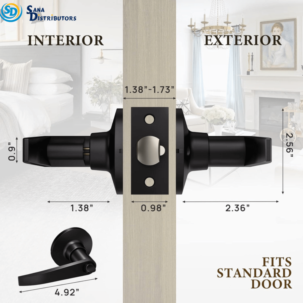 Sd Privacy Lock - Black Lever Lock