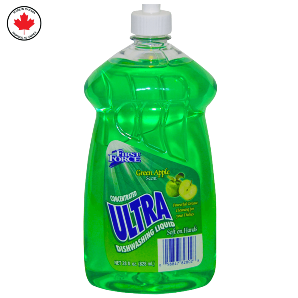 First Force Dish Soap Green Apple 828 mL ($15.48 for 12pcs)
