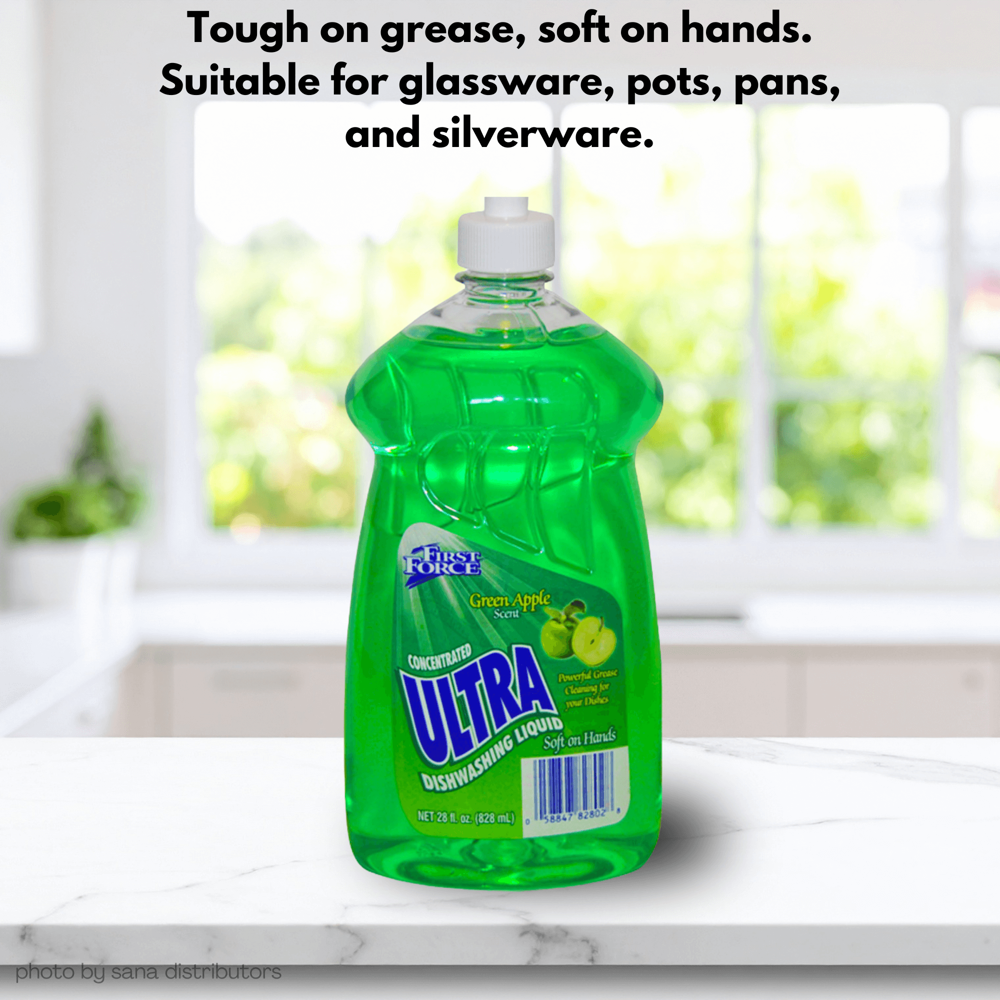 First Force Dish Soap Green Apple 828 mL ($15.48 for 12pcs)
