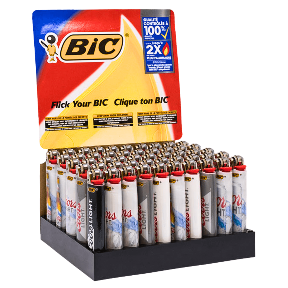 Bic Lighter Large - Coors Light 50pcs