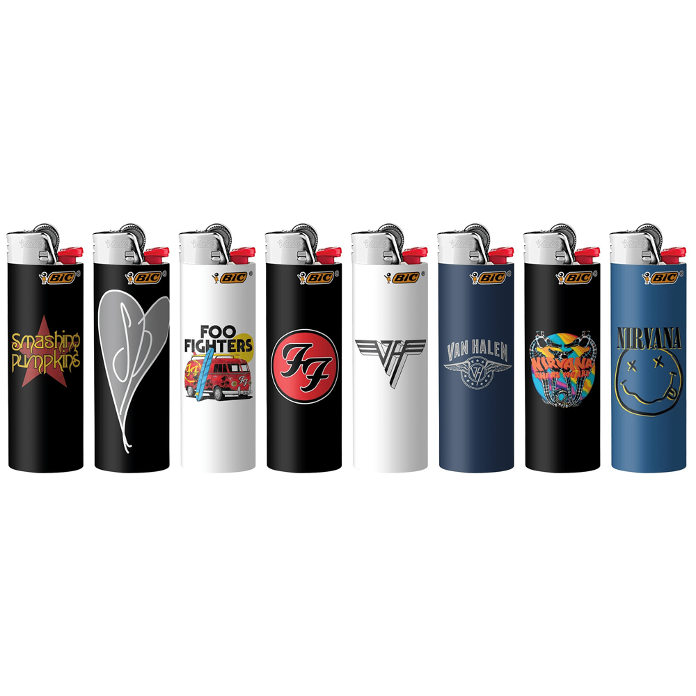 Bic Lighter Large - Rock Bands 50pcs
