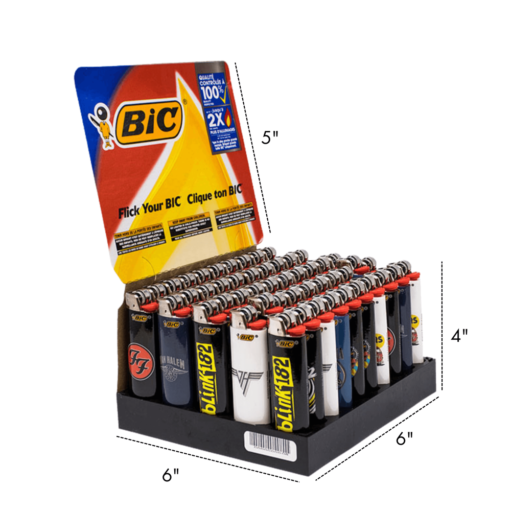 Bic Lighter Large - Rock Bands 50pcs