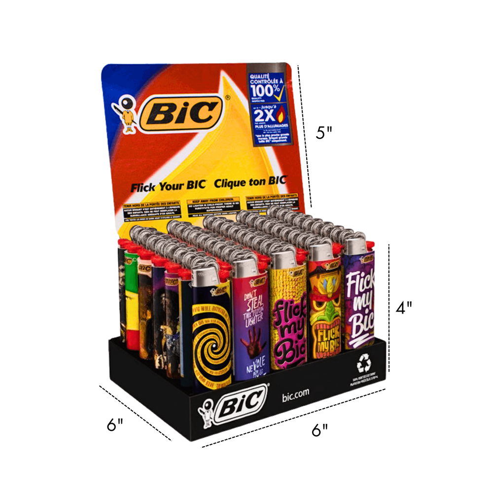 Bic Lighter Large - Flick Your Bic 50pcs