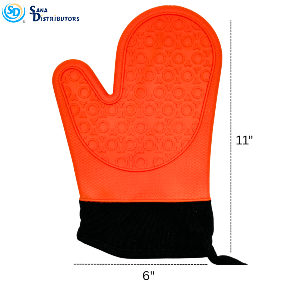 Oven Glove Silicone [11" x 6"] - Assorted Colours