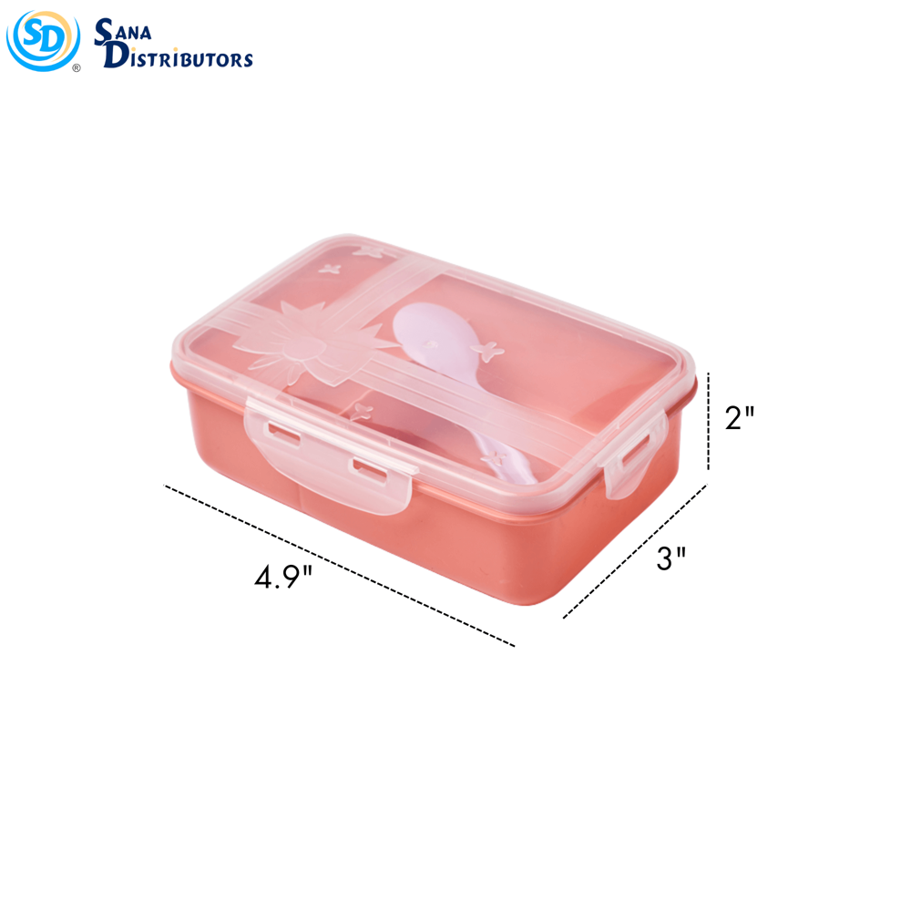 Lunch Box with Spoon - Assorted