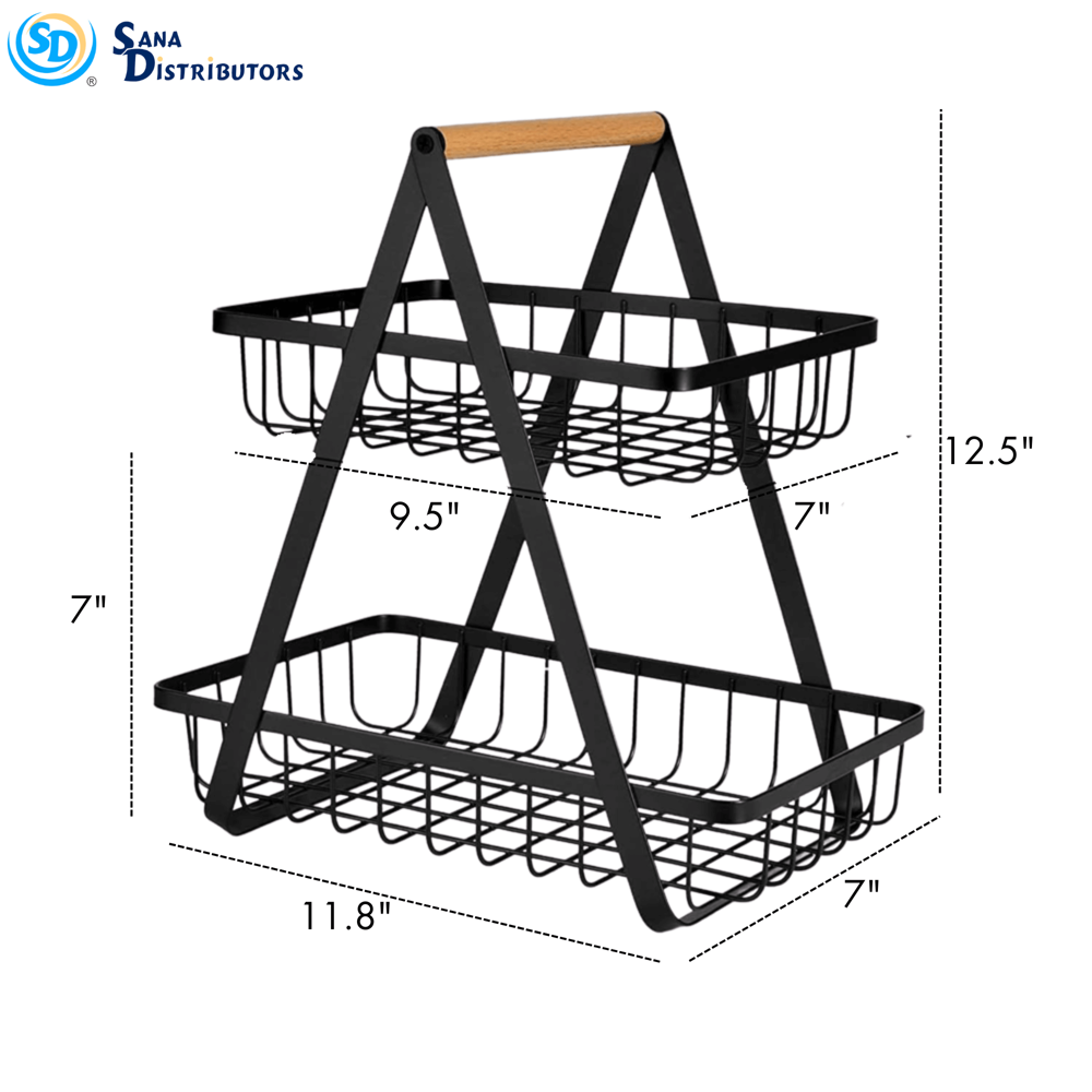 2-tier Countertop Fruit/bread Basket