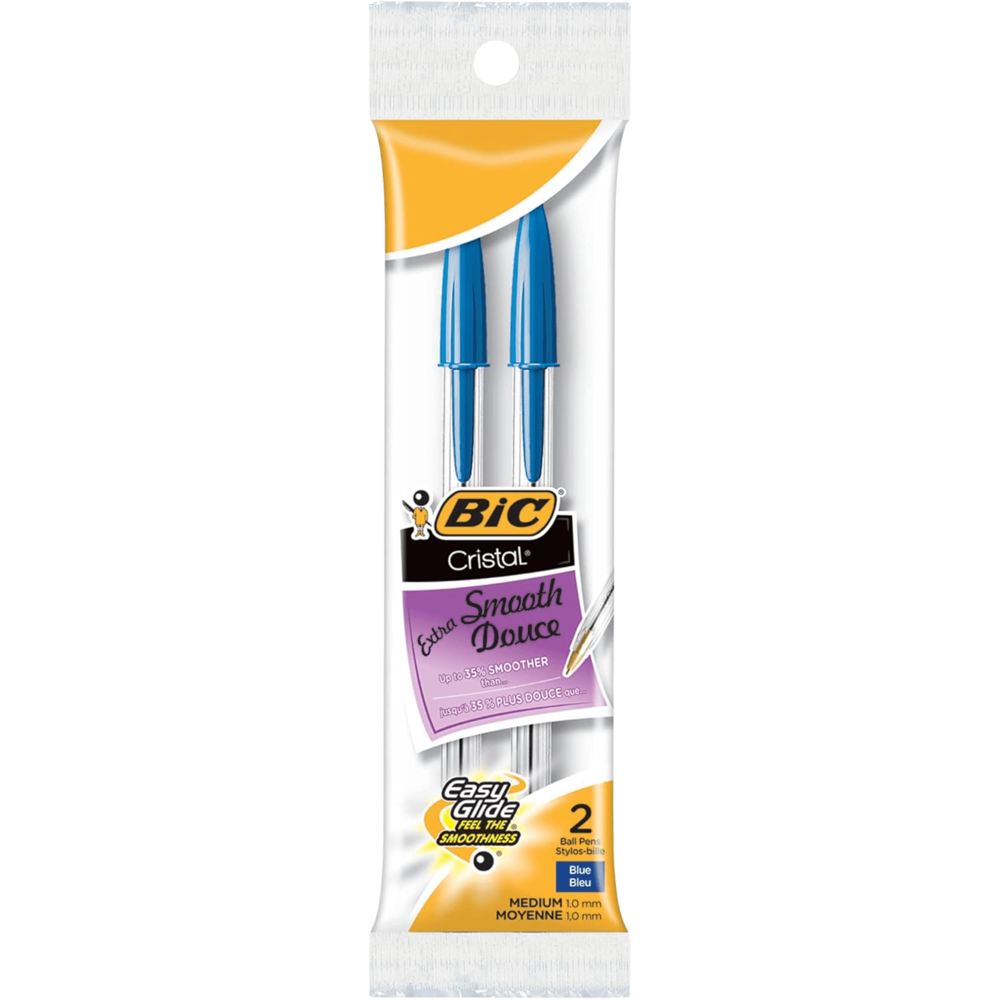 Bic Cristal - Extra Smooth Ball Pens Blue 2pcs