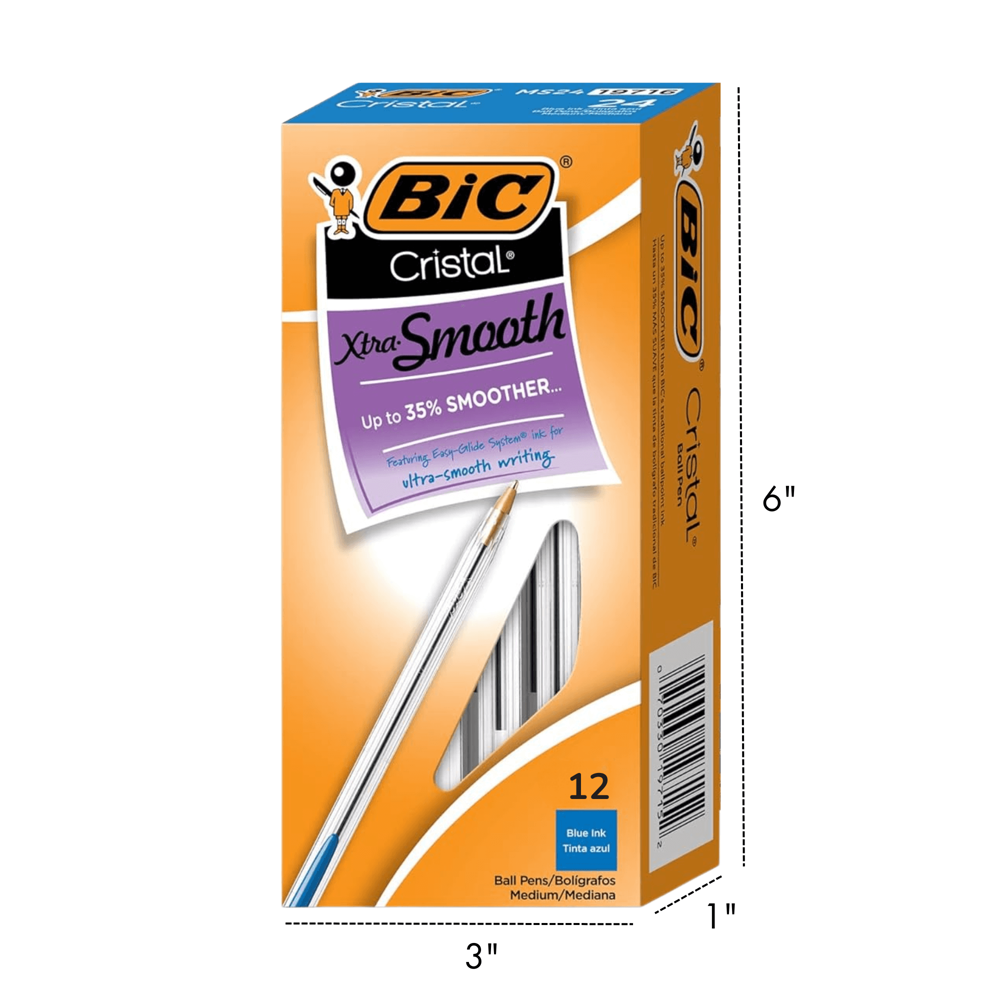 Bic Cristal - Ball Pens - Blue 12pcs