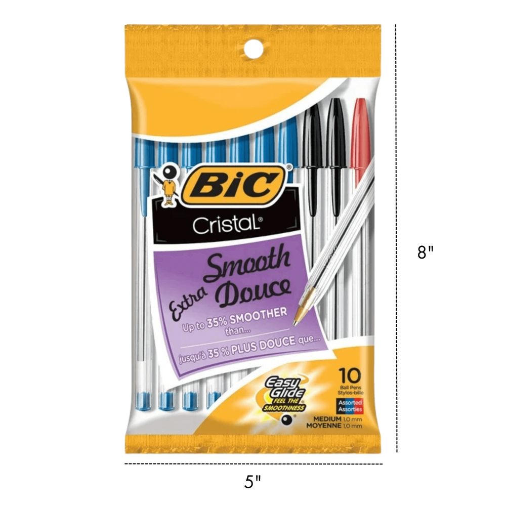 Bic Cristal - Ball Pens - Mix Clr 10pcs