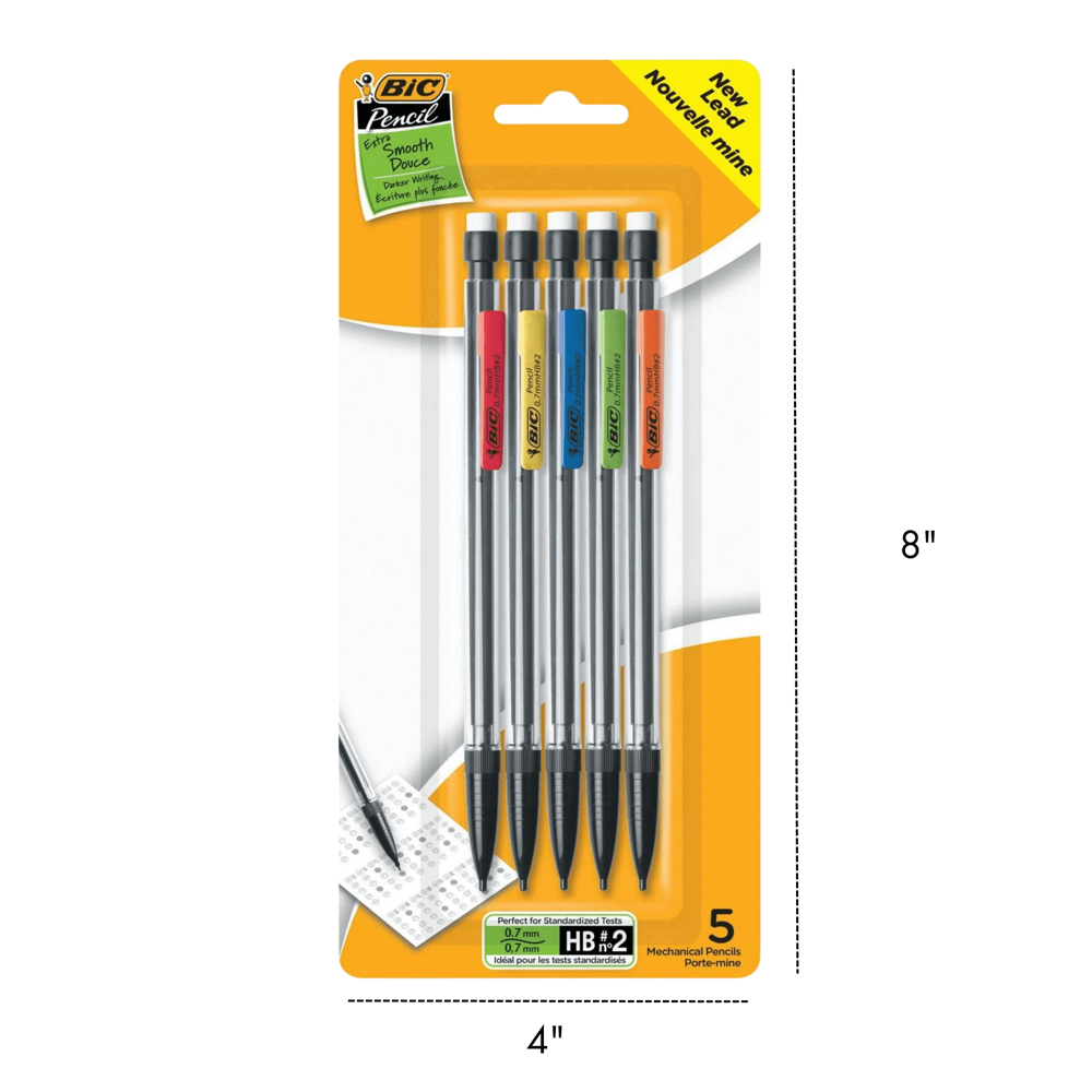 Bic Lead Pencil - Extra Smooth 0.7 mm 5pcs