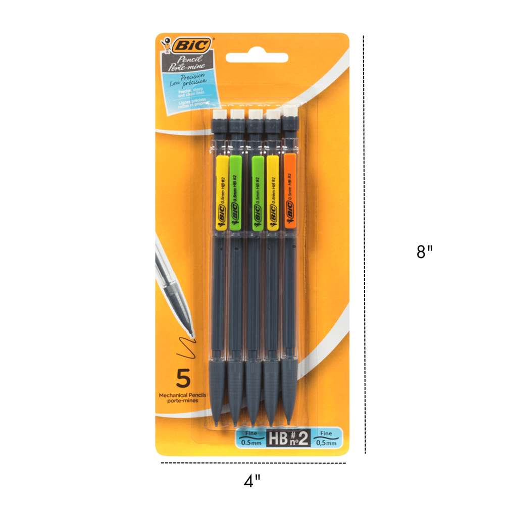Bic Lead Pencil - Extra Presicion 0.5 mm 5pcs