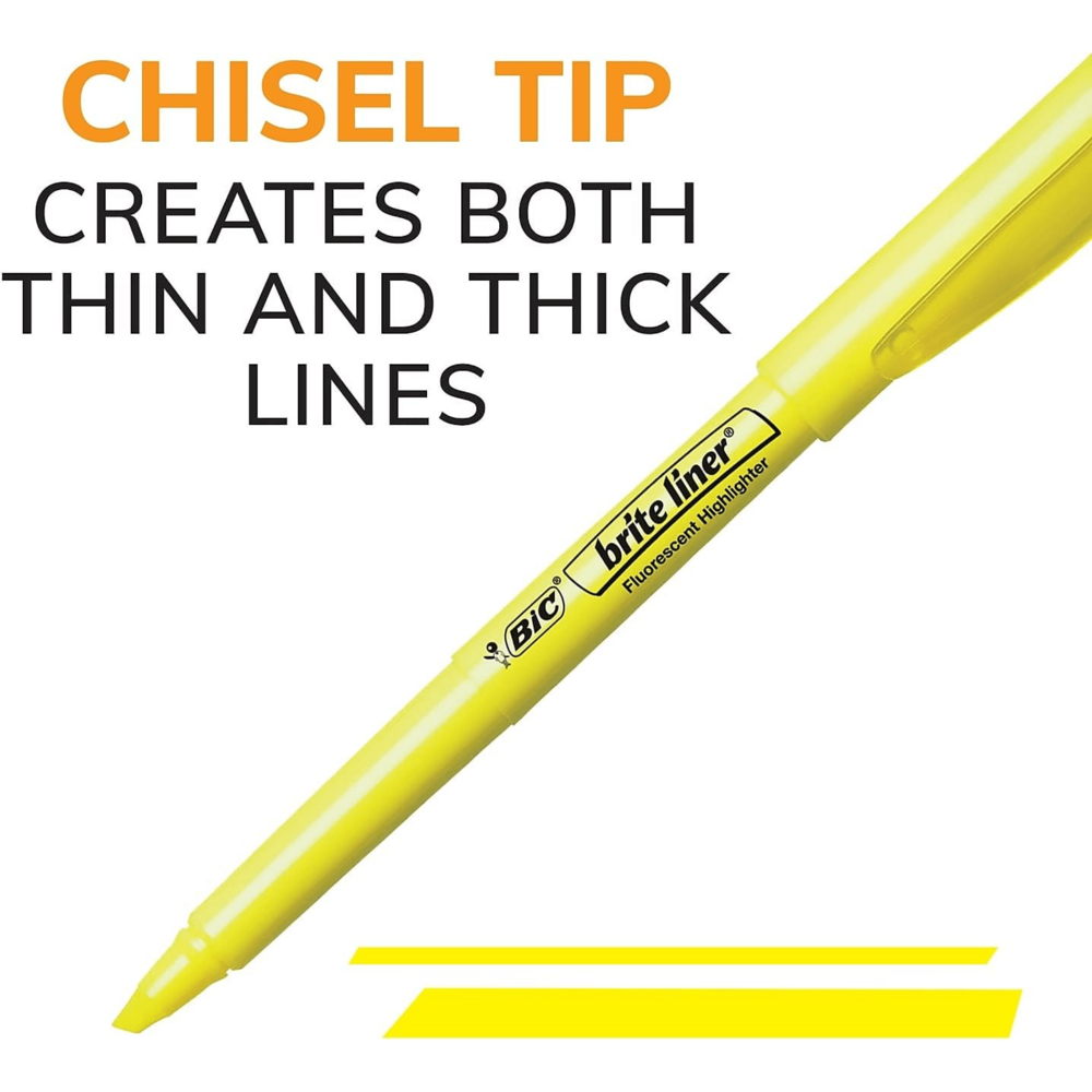 Bic Highlighters - Chisel Tip 5pcs