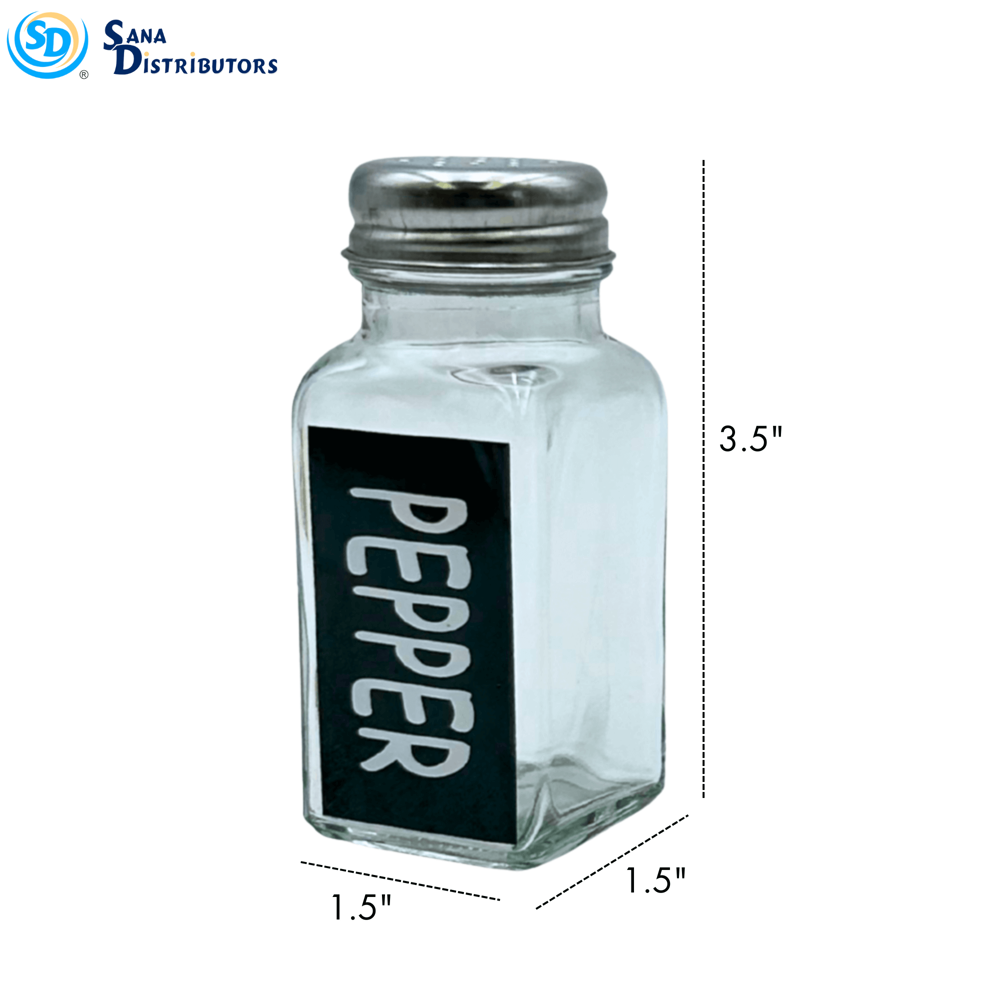 Glass Salt & Pepper 2pc Set with Writing