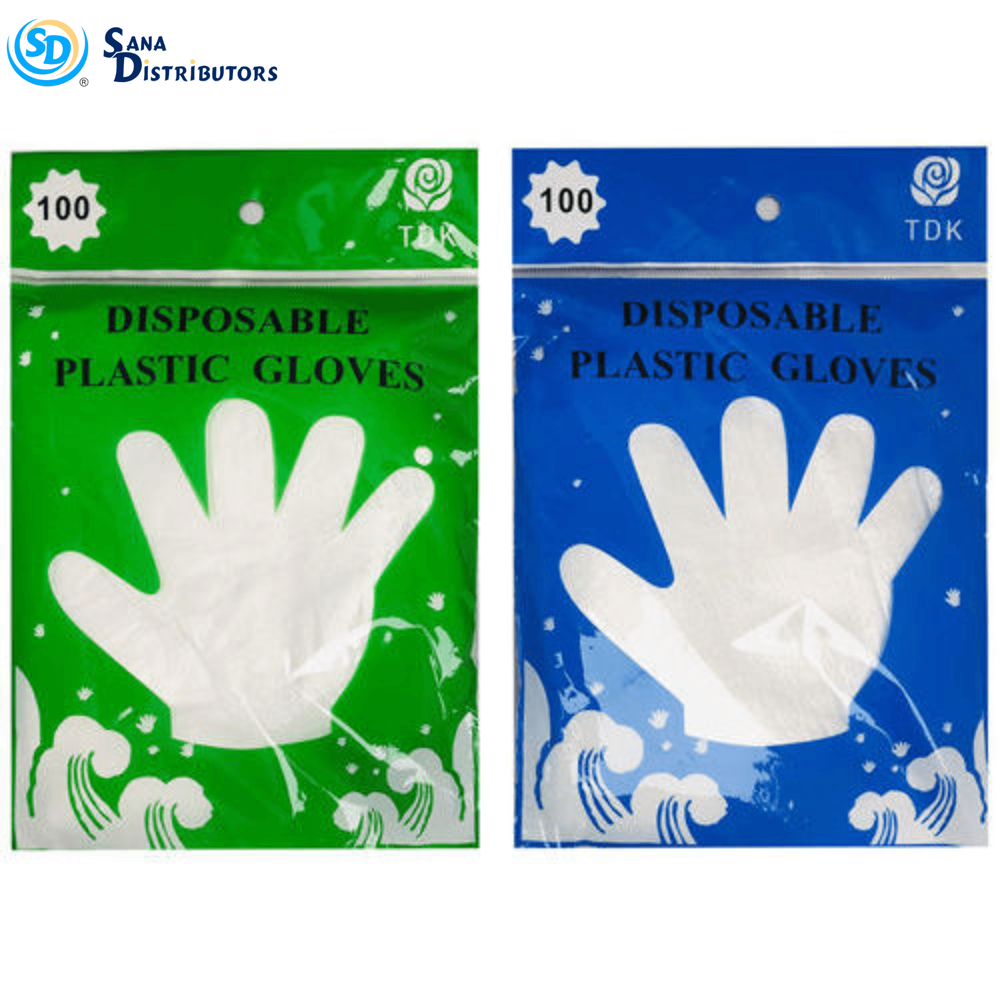 Plastic Gloves Clear 100 Pcs