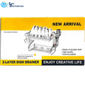 Dish Drainer Metal 2-layer 17"x10"4.5"