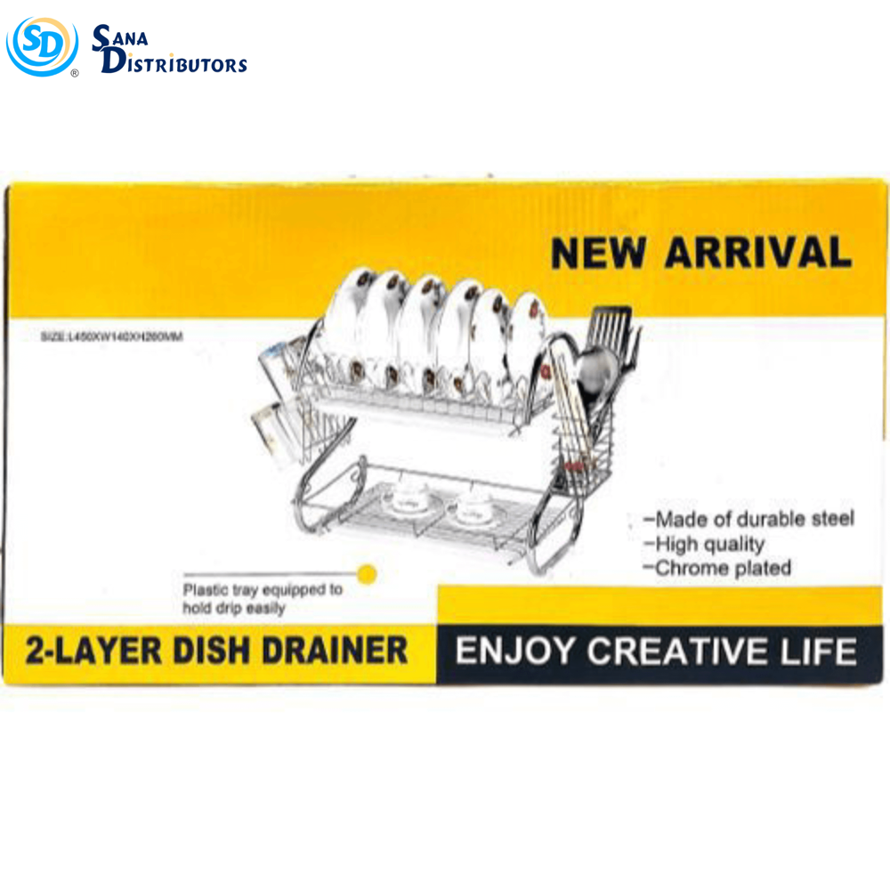 Dish Drainer Metal 2-layer 17"x10"4.5"