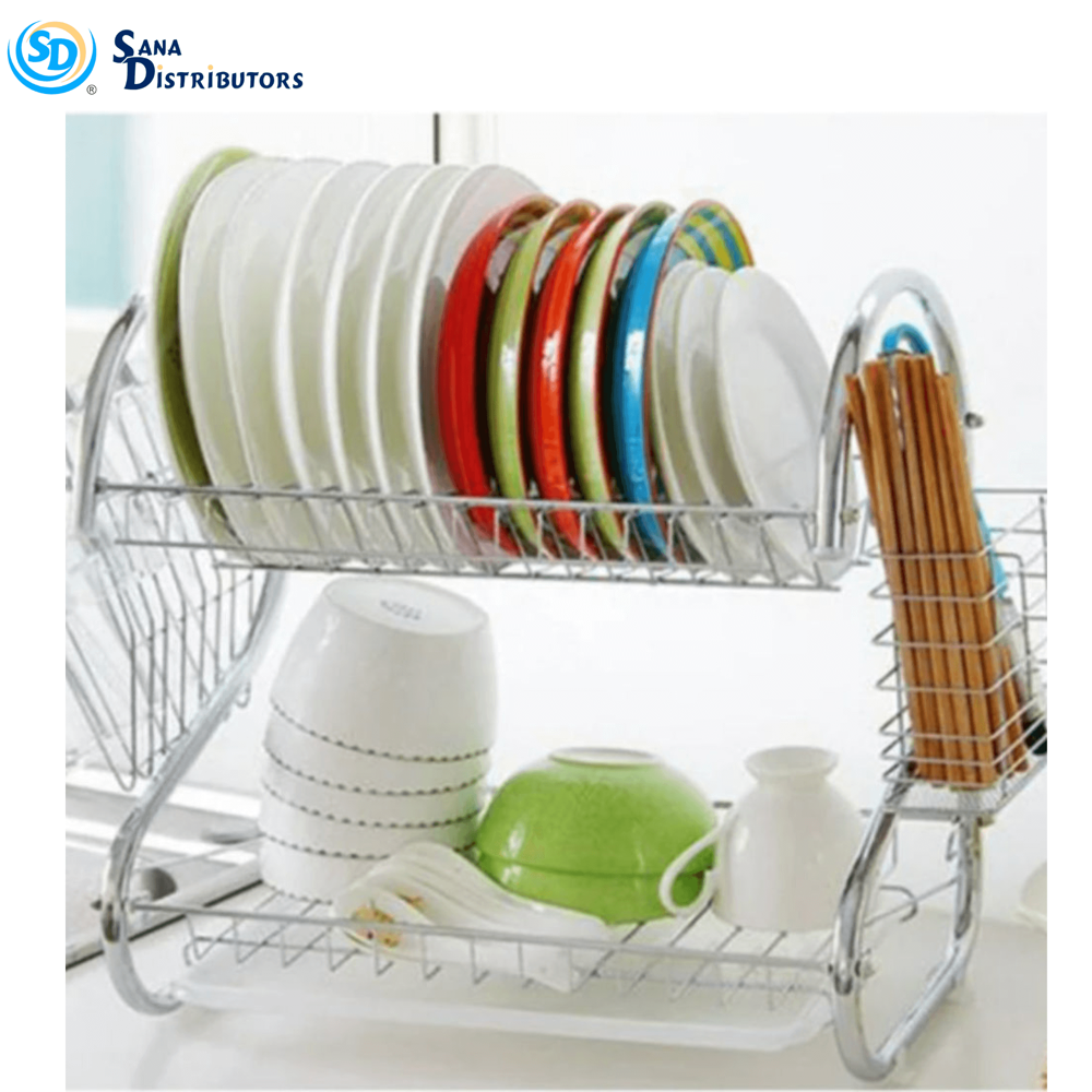 Dish Drainer Metal 2-layer 17"x10"4.5"