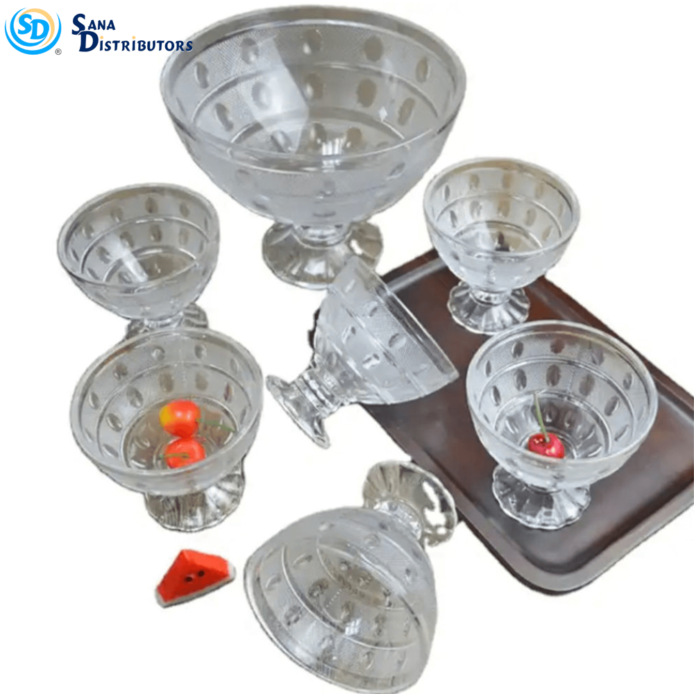 Glass Bowl Set 7pcs 8.5"x4.5"