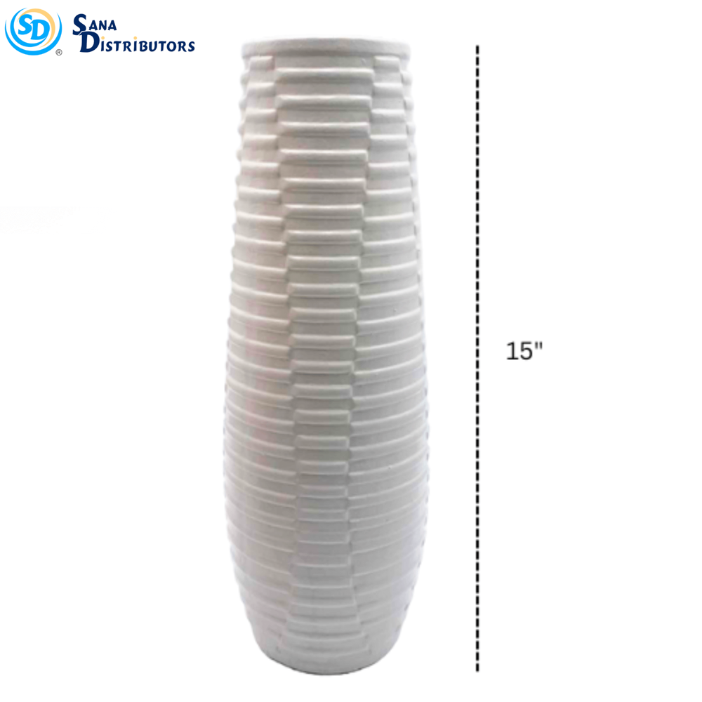 Porcelain Vase 1801w- White