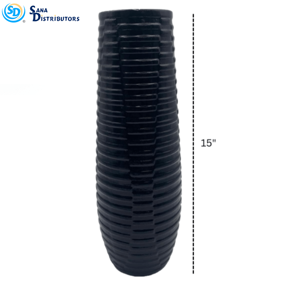 Porcelain Vase 1801b- Black