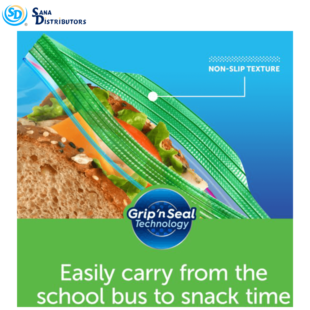 Ziploc Sandwich Bags 90 Pcs 16.5 x 14.9 Cm