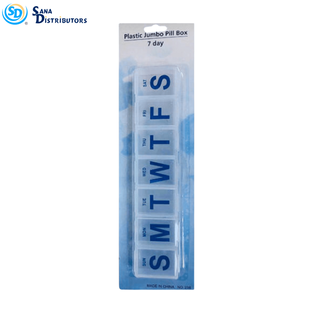 Plastic Jumbo Pill Box 12.5"x3.5"