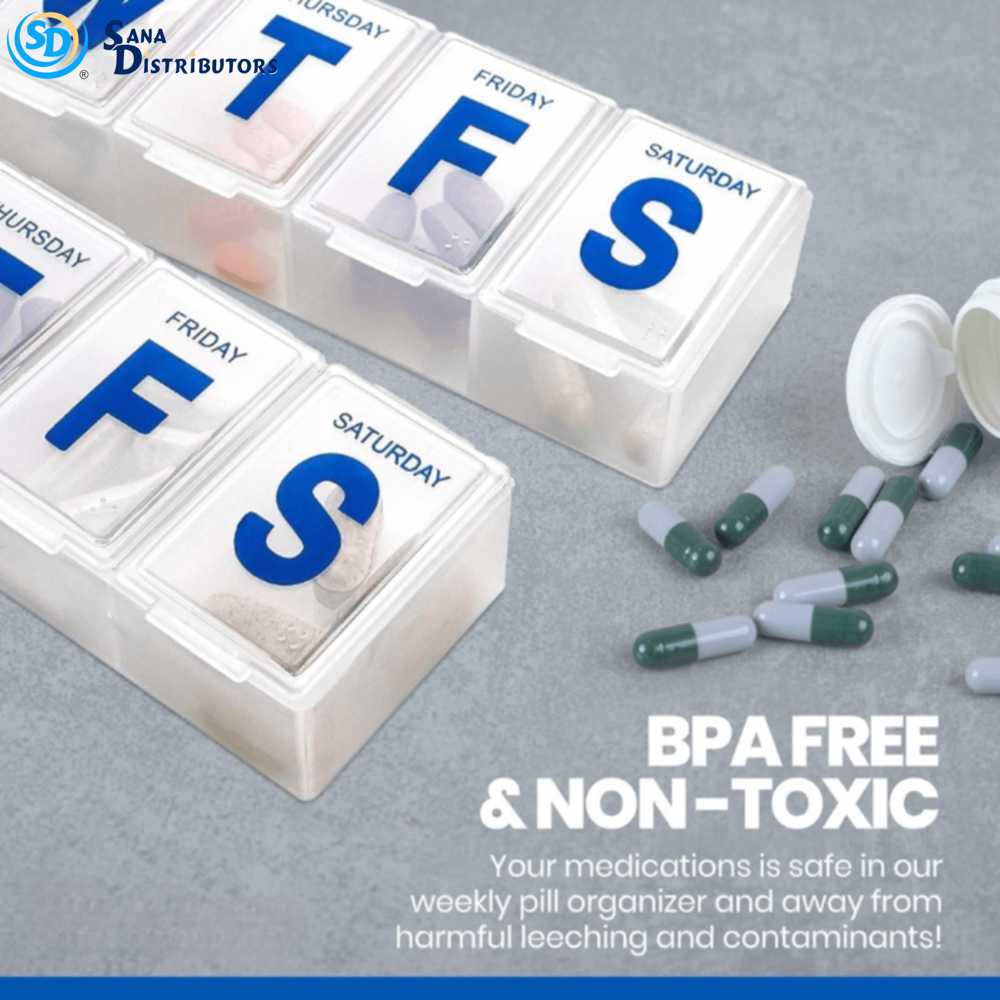 Plastic Jumbo Pill Box 12.5"x3.5"