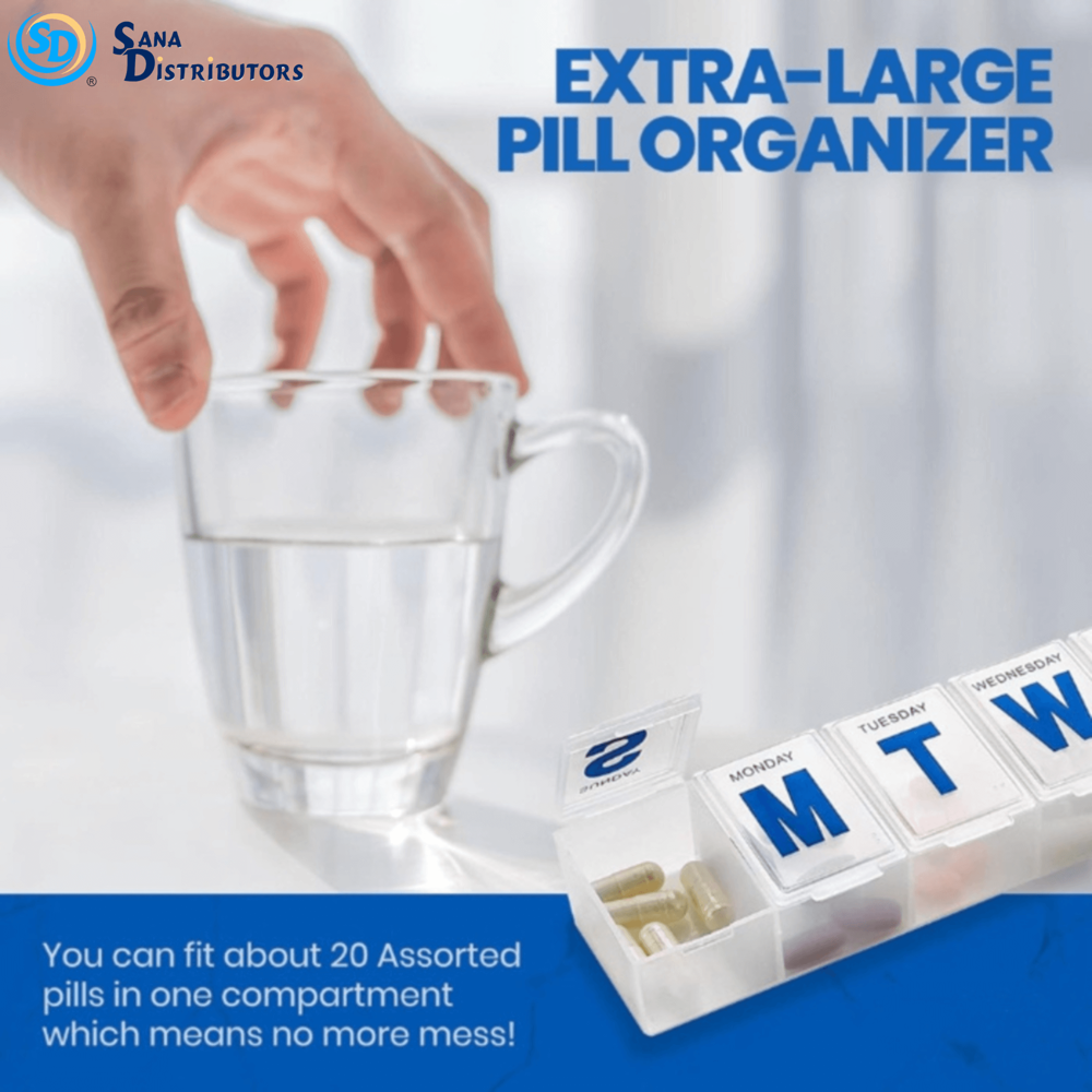 Plastic Jumbo Pill Box 12.5"x3.5"