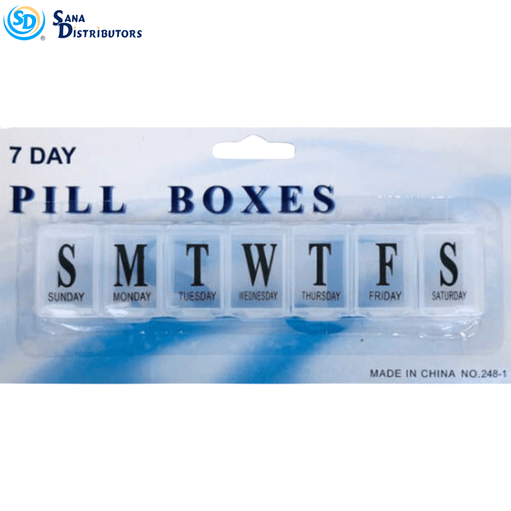Plastic Pill Box 7.5"x4" no.248-1