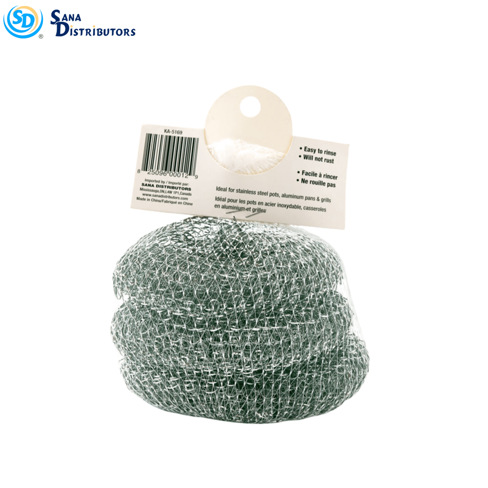Sd Stainless Steel Scouring Pads 3pcs [3.9"]