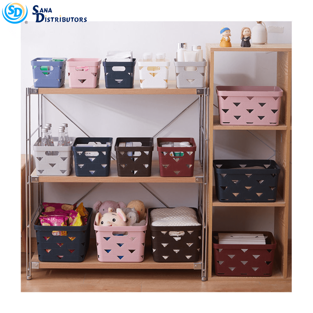Sd Plastic Storage Basket- 11"x8.5"x6.5"-MED