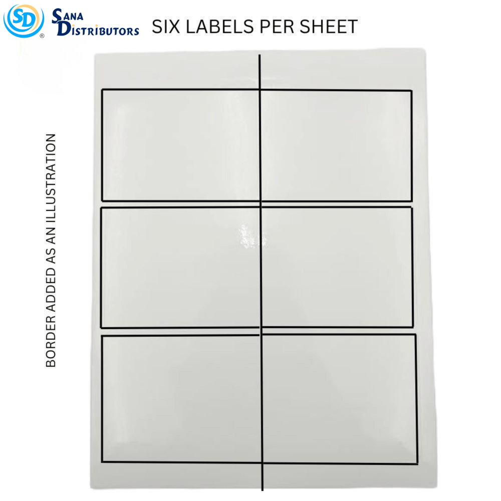 Sd Labels 6 Labels per Sheet (50 Sheets per Pk) 3" x 4"