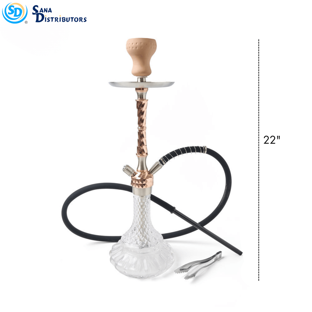 Glass Hookah 22" w123c