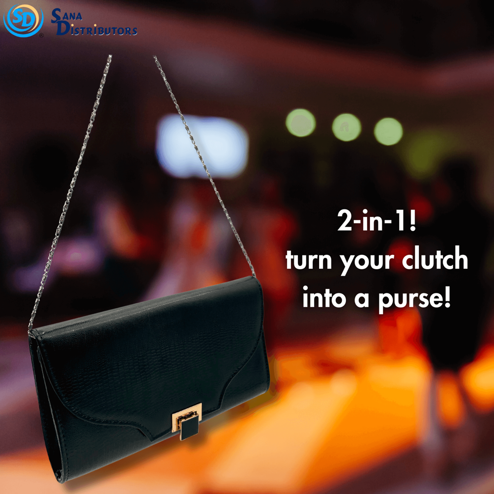 Crossbody Purse W/ Chain Strap - Assorted Colours