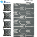 Patterned Cushion Covers 18" x 18" 4pcs - Assorted Designs