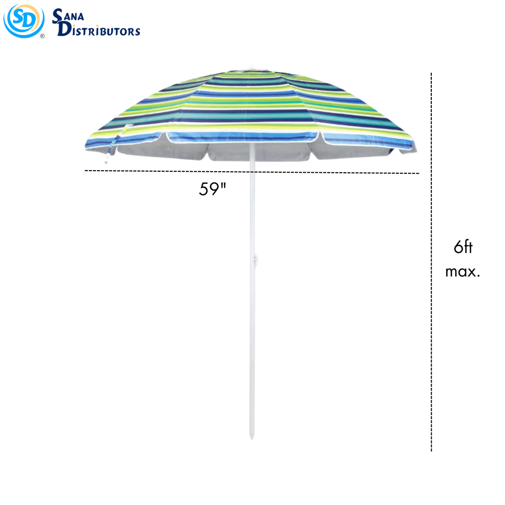 Beach Umbrella Assorted [59" x 72"]