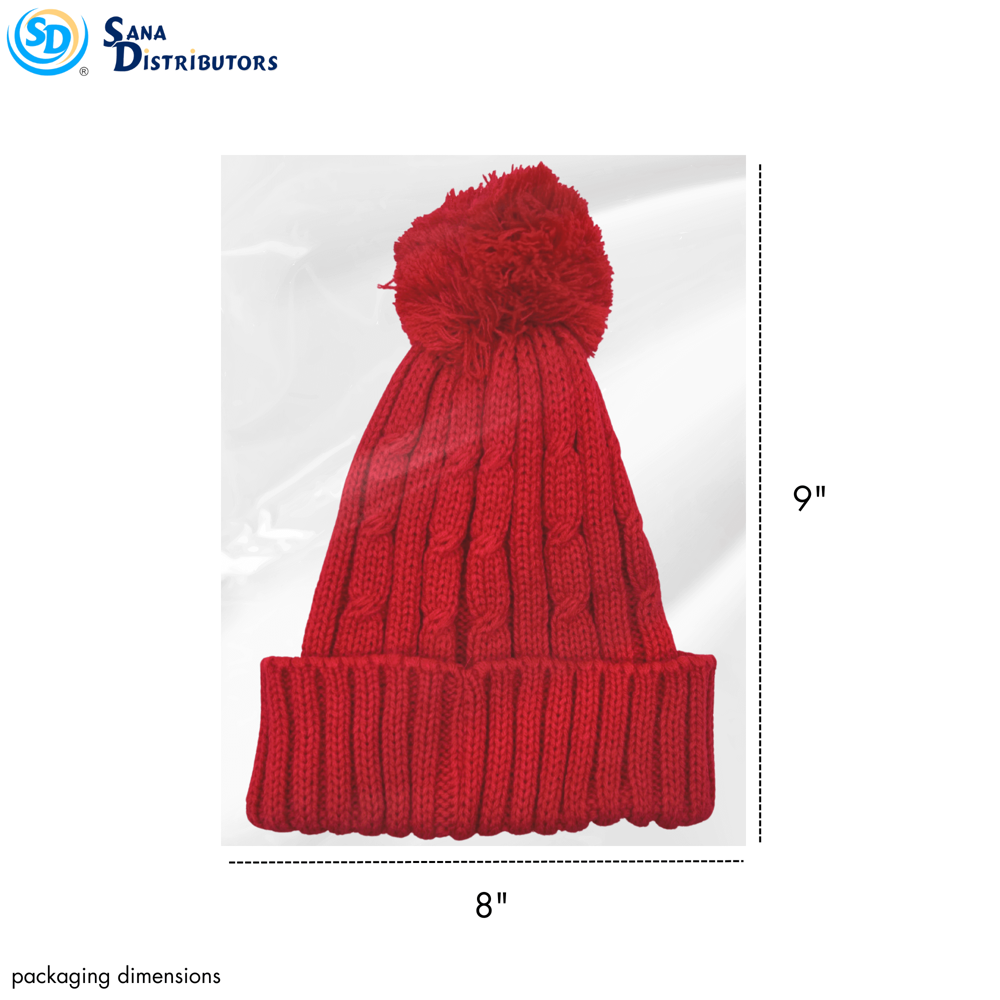 Sd Ladies Hat W/pompom & Fold